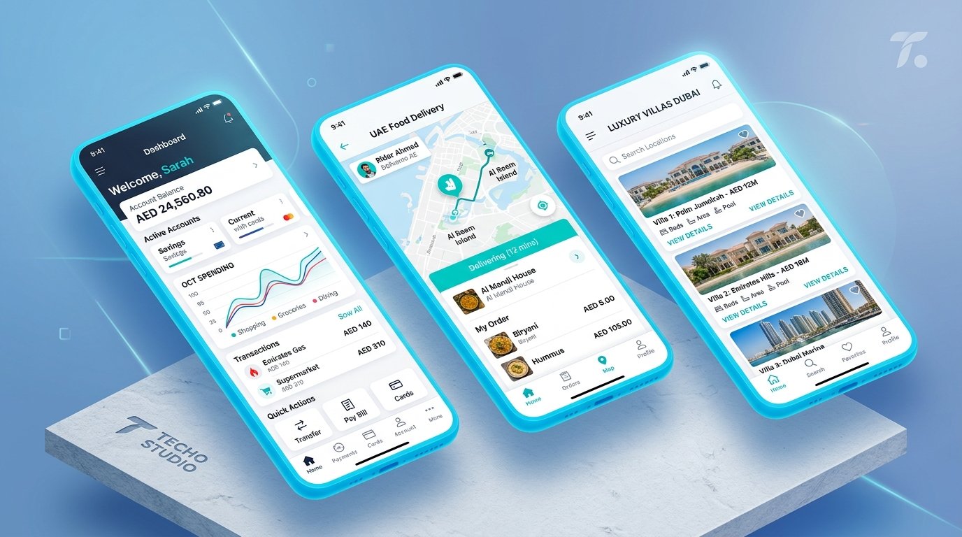 Real UAE Mobile App Screens Designed by Dizi Smart