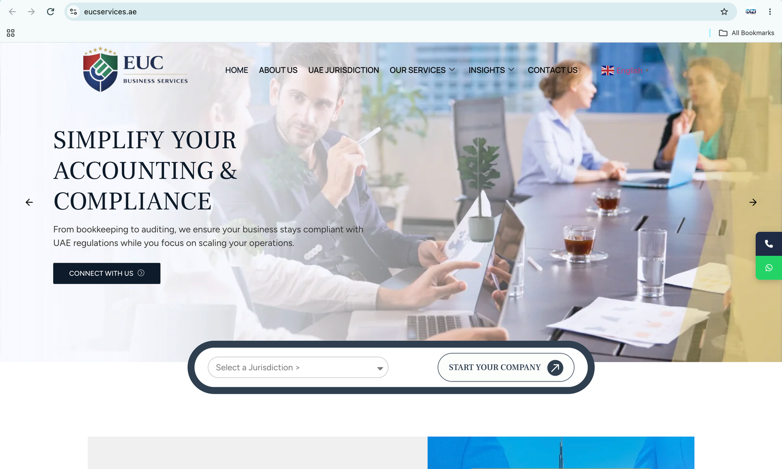 EUC Business Services – Corporate Website Design