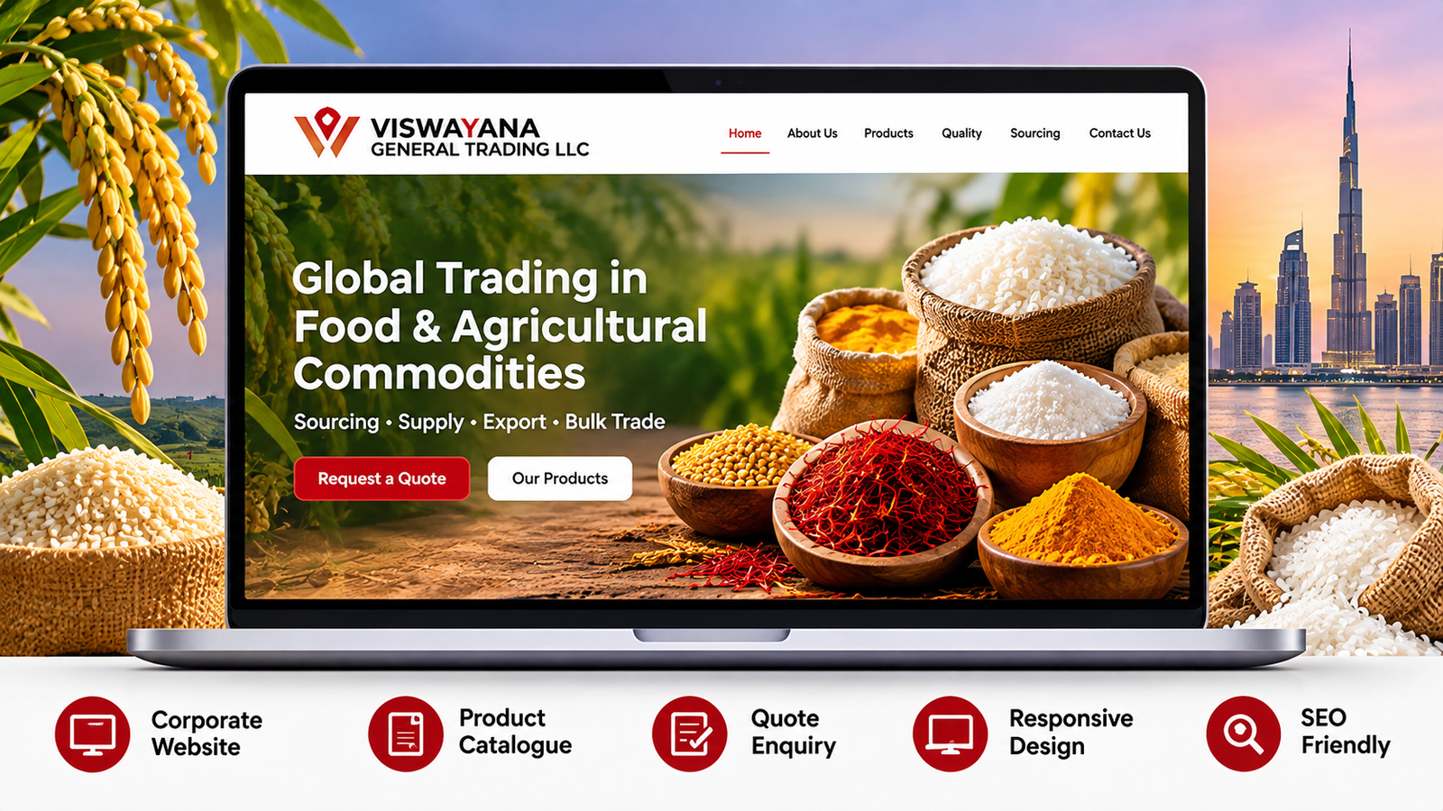 Viswayana General Trading LLC | Food & Agricultural Trading Website