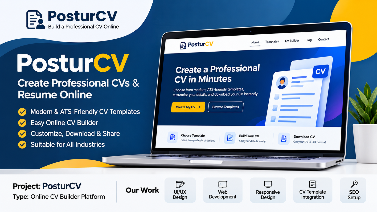 PosturCV – Online CV & Resume Builder Platform